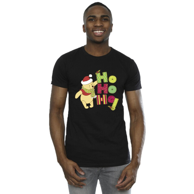 Li-cense Disney heren winnie the pooh ho ho ho sjaal t-shirt UTBI49053_black large