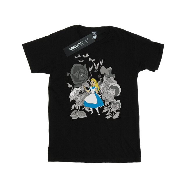 Li-cense Disney heren alice in wonderland bloemen t-shirt UTBI9952_black large