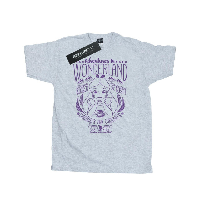 Li-cense Disney heren alice in wonderland avonturen in wonderland t-shirt UTBI9922_sportsgrey large