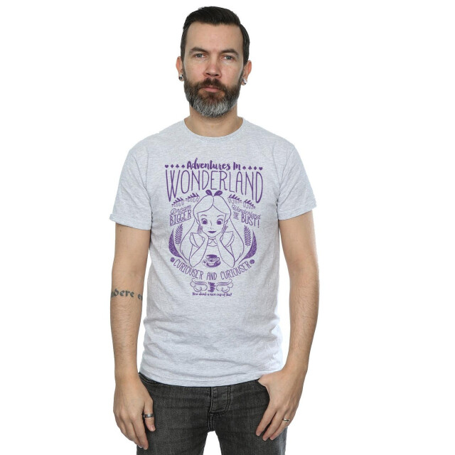 Li-cense Disney heren alice in wonderland avonturen in wonderland t-shirt UTBI9922_sportsgrey large