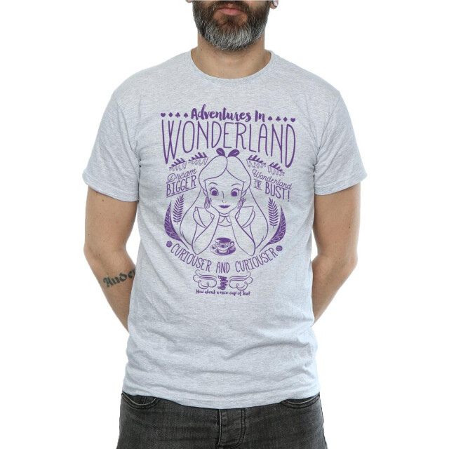 Li-cense Disney heren alice in wonderland avonturen in wonderland t-shirt UTBI9922_sportsgrey large