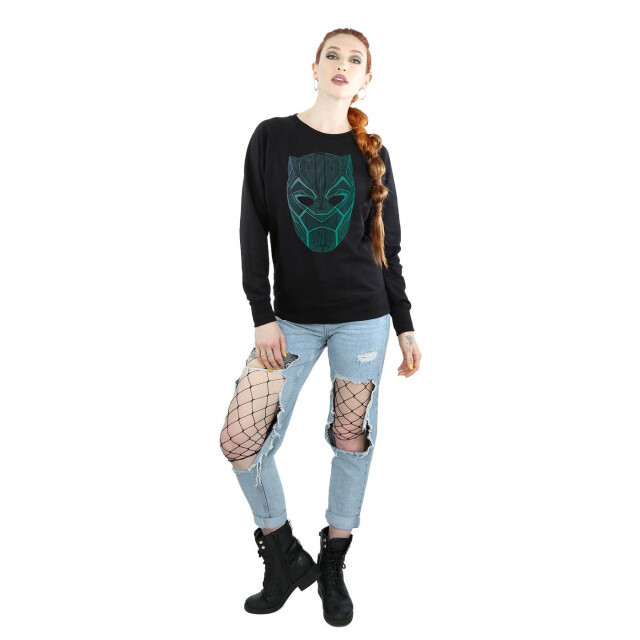 Li-cense Marvel dames sweatshirt panter tribal masker UTBI9871_black large