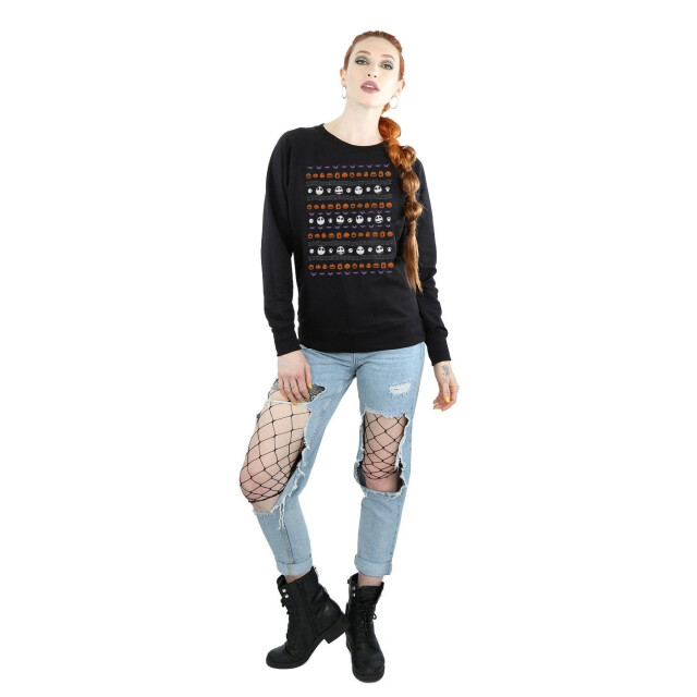 Li-cense Disney dames nightmare before christmas halloween pictogrammen sweatshirt UTBI9434_black large