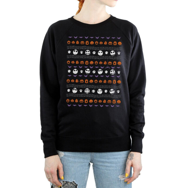 Li-cense Disney dames nightmare before christmas halloween pictogrammen sweatshirt UTBI9434_black large