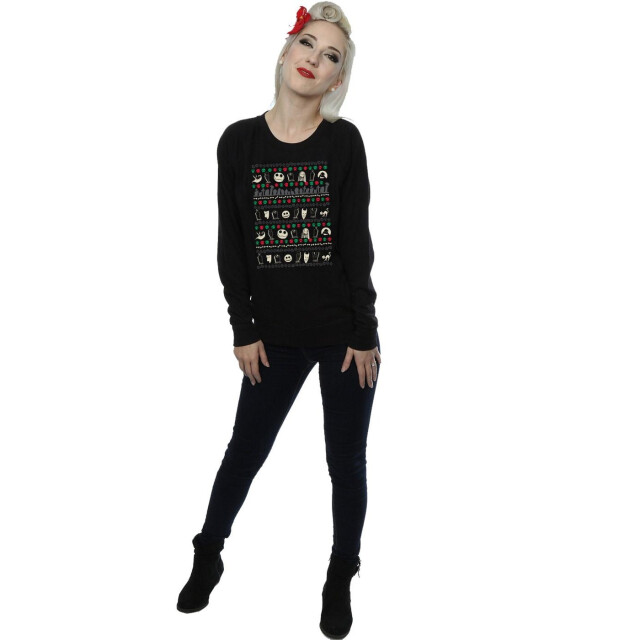 Li-cense Disney dames nightmare before christmas feestelijke pictogrammen sweatshirt UTBI9436_black large