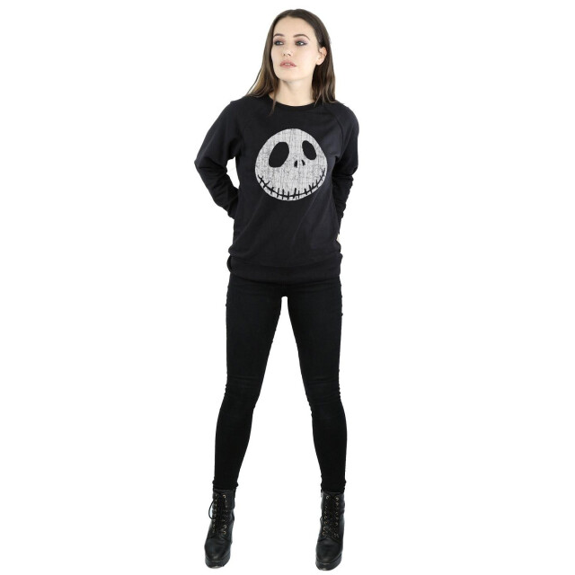 Li-cense Disney dames nightmare before christmas jack gekraakt gezicht sweatshirt UTBI9437_black large