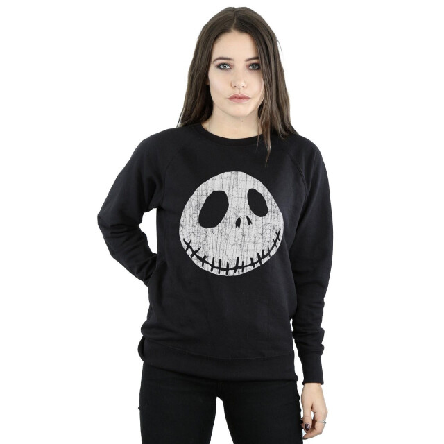 Li-cense Disney dames nightmare before christmas jack gekraakt gezicht sweatshirt UTBI9437_black large