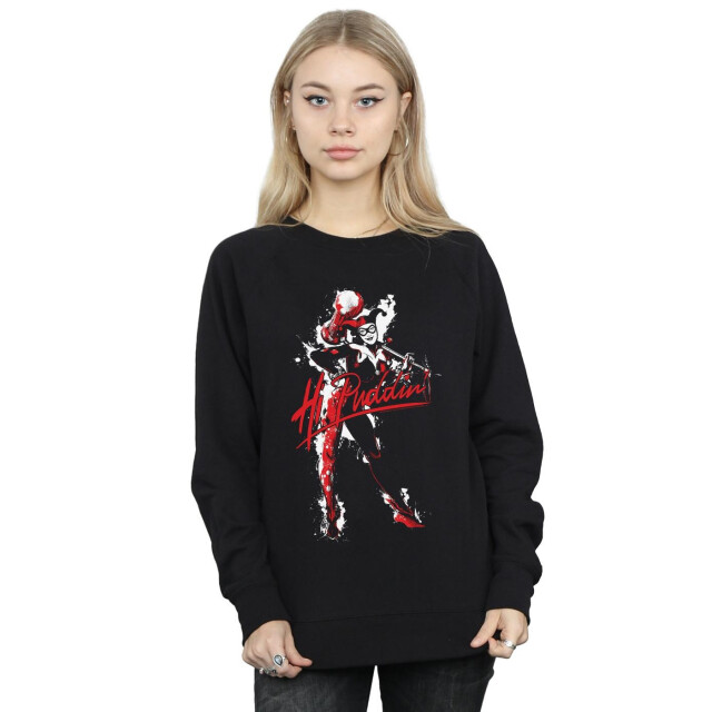 Li-cense Dc comics dames harley quinn hi puddin sweatshirt UTBI9231_black large