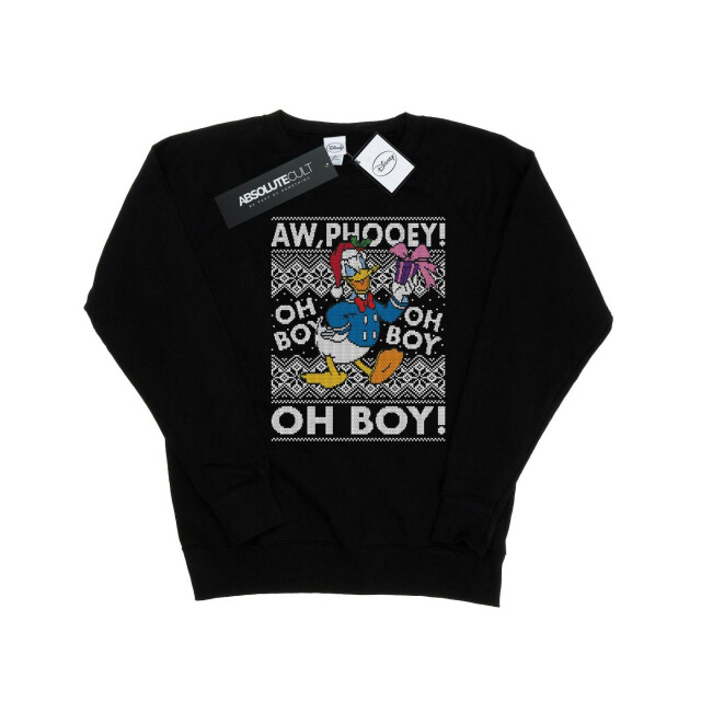 Li-cense Disney dames donald duck kerst fair isle sweatshirt UTBI9215_black large