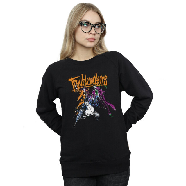 Li-cense Dc comics dames batman troublemakers sweatshirt UTBI9233_black large