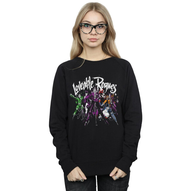 Li-cense Dc comics dames batman loveable rogues sweatshirt UTBI9269_black large