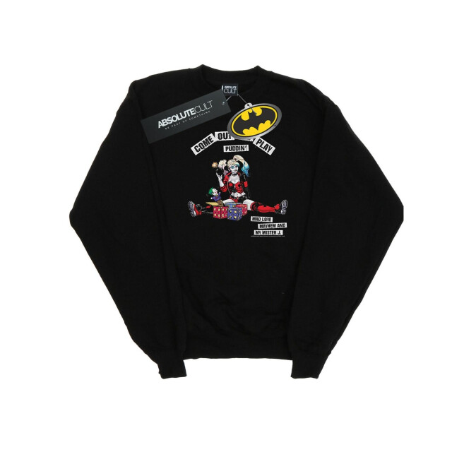Li-cense Dc comics dames harley quinn come out and play sweatshirt UTBI9197_black large