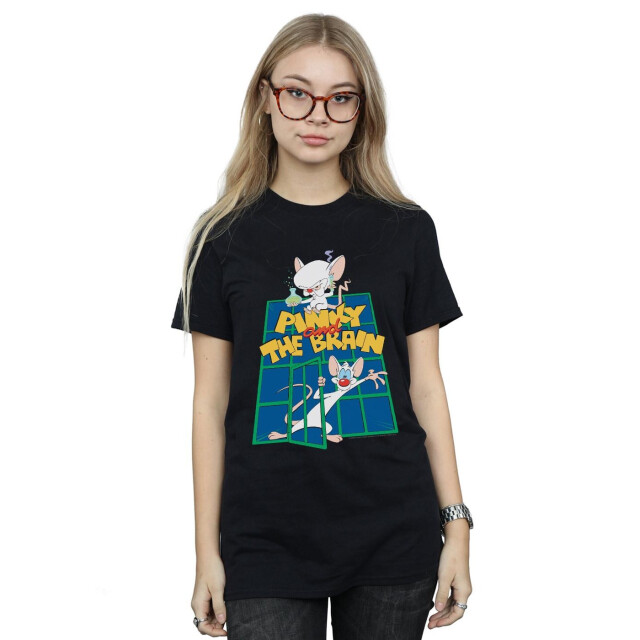Li-cense Animaniacs dames pinky and the brain laboratorium katoenen vriendje t-shirt UTBI9138_black large