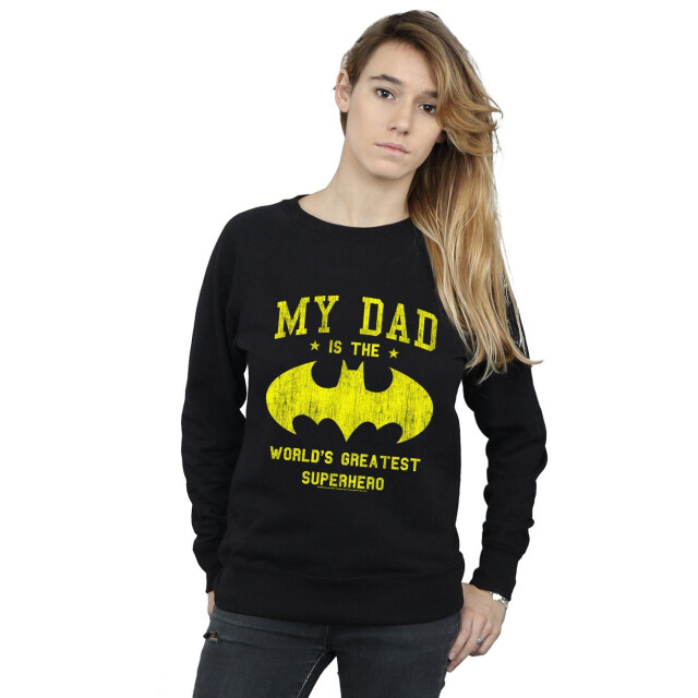 Li-cense Dc comics dames batman my dad is a superhero sweatshirt UTBI9270_black large