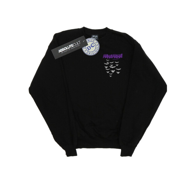 Li-cense Dc comics dames batman joker smile borstprint sweatshirt UTBI9162_black large