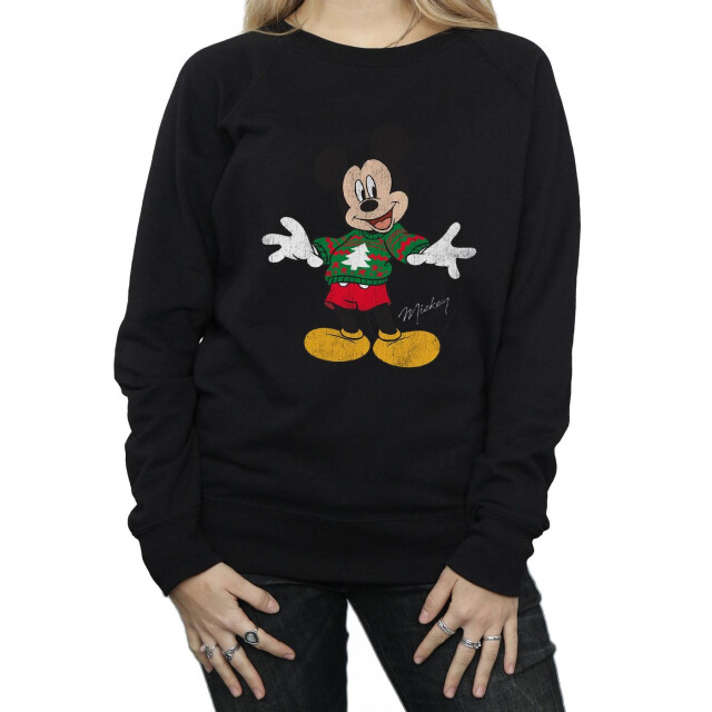 Li-cense Disney dames mickey mouse kersttrui sweatshirt UTBI9100_black large