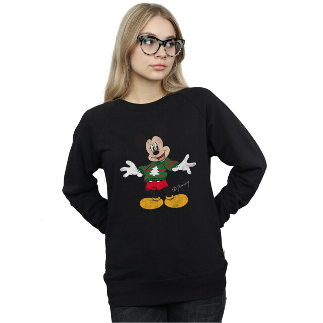 Li-cense Disney dames mickey mouse kersttrui sweatshirt UTBI9100_black large
