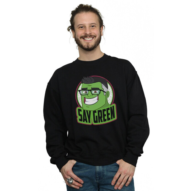 Li-cense Marvel heren avengers endgame hulk say green sweatshirt UTBI7127_black large