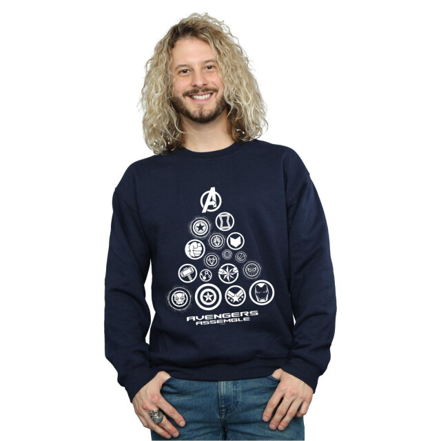 Li-cense Marvel heren avengers endgame piramide pictogrammen sweatshirt UTBI7058_navyblue large