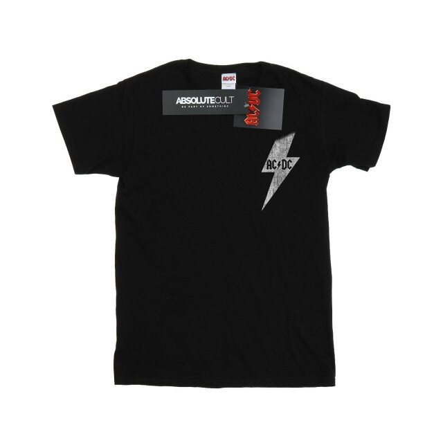 Li-cense Ac/dc meisjes bliksemschicht katoenen t-shirt UTBI3891_black large