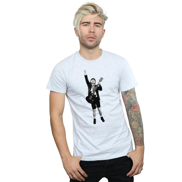 Li-cense Ac/dc heren angus young cut out t-shirt UTBI6877_sportsgrey large