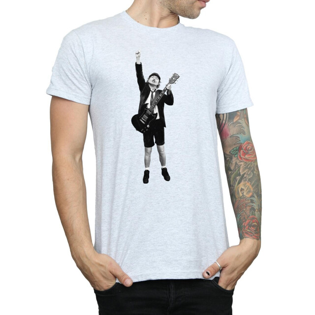 Li-cense Ac/dc heren angus young cut out t-shirt UTBI6877_sportsgrey large