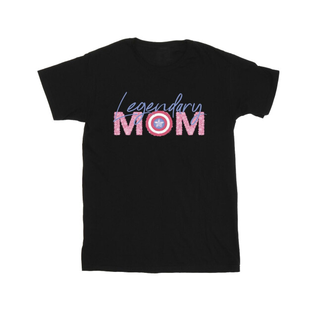 Li-cense Marvel meisjes avengers captain america mum katoenen t-shirt UTBI3702_black large