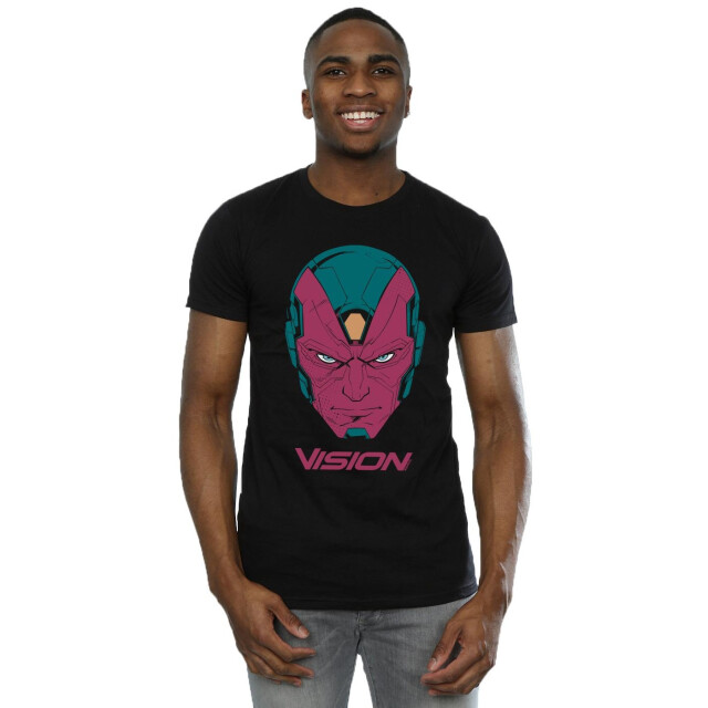 Li-cense Marvel heren avengers vision hoofd t-shirt UTBI6580_black large