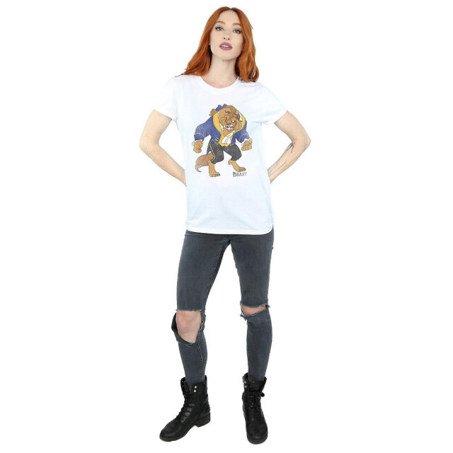 Li-cense Beauty and the beast dames klassiek katoenen vriend t-shirt UTBI552_white large