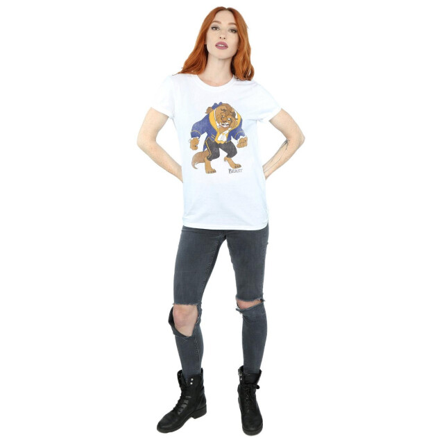Li-cense Beauty and the beast dames klassiek katoenen vriend t-shirt UTBI552_white large