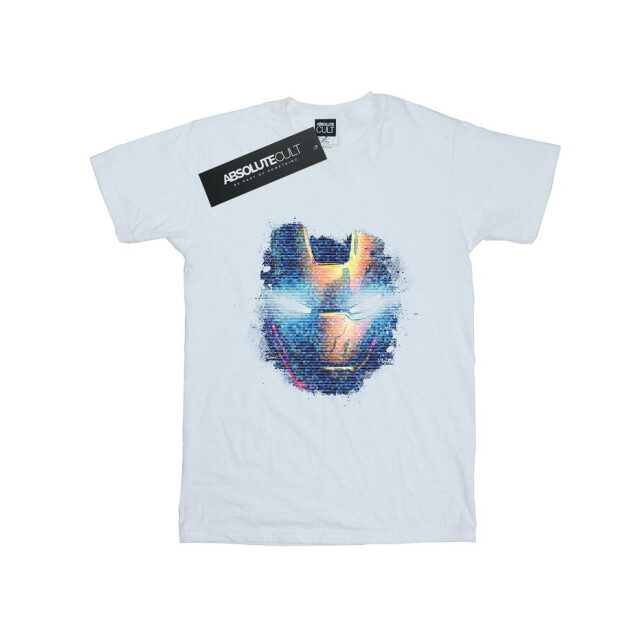Li-cense Marvel meisjes avengers iron man distressed hoofd katoenen t-shirt UTBI2752_white large