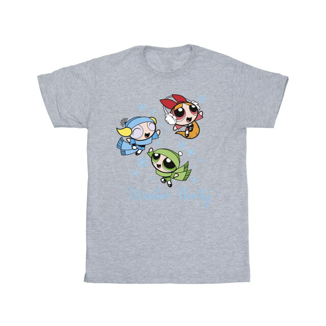 Li-cense The powerpuff girls heren meisjes winter party t-shirt UTBI52491_sportsgrey large