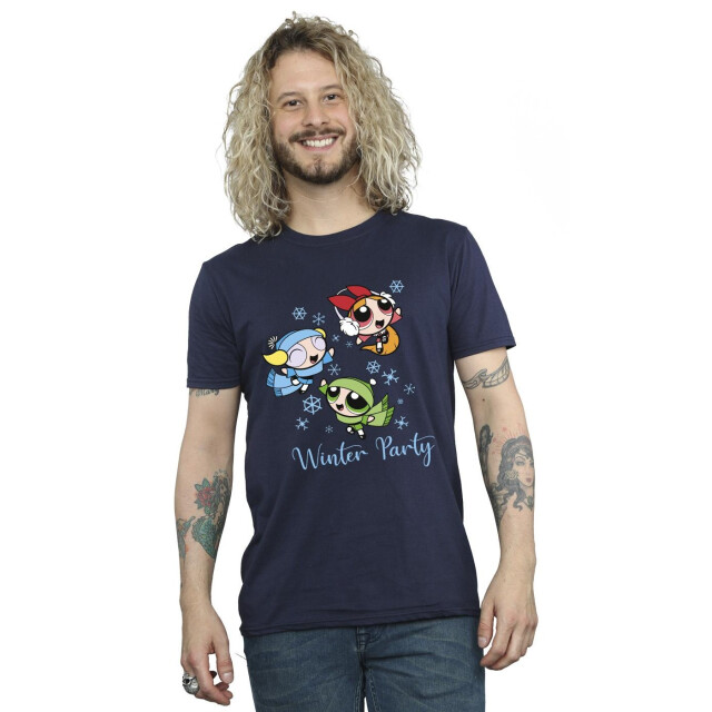Li-cense The powerpuff girls heren meisjes winter party t-shirt UTBI52491_navyblue large