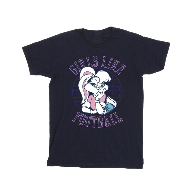 Li-cense Looney tunes heren lola bunny meisjes houden van voetbal t-shirt UTBI52487_navyblue large