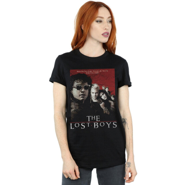 Li-cense The lost boys dames distressed poster cotton boyfriend t-shirt UTBI52413_black large
