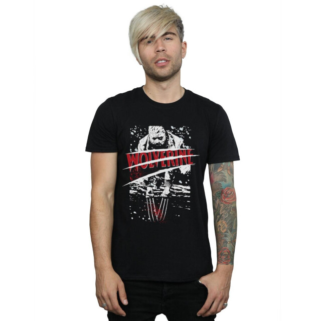 Li-cense Marvel heren x-men split red wolverine t-shirt UTBI52333_black large