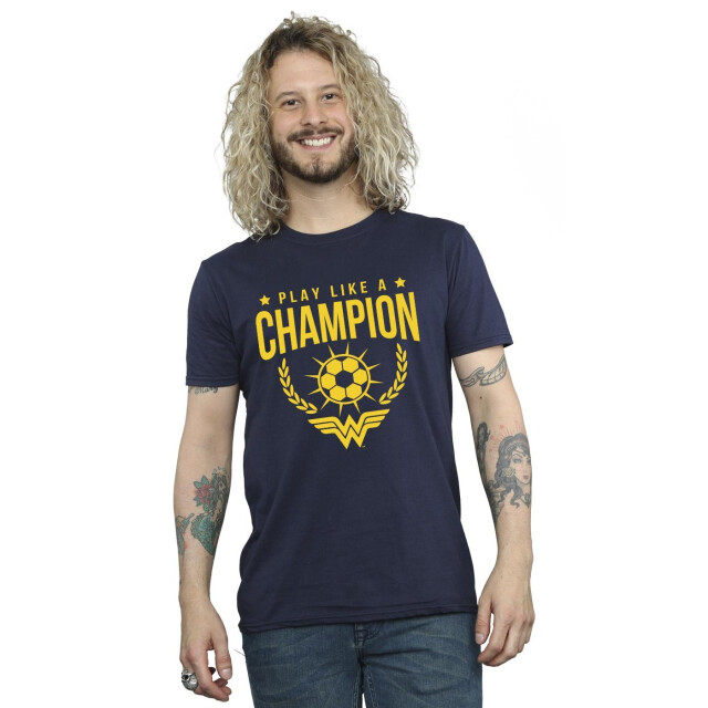 Li-cense Dc comics heren wonder woman play like a champion t-shirt UTBI52322_navyblue large