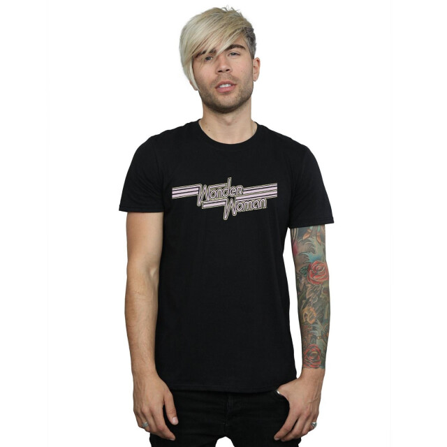 Li-cense Dc comics heren wonder woman lijnen logo t-shirt UTBI52319_black large