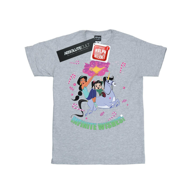 Li-cense Disney heren wreck it ralph jasmine en vanellope t-shirt UTBI52311_sportsgrey large