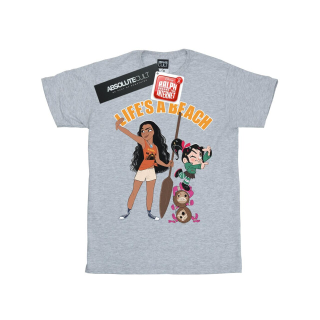 Li-cense Disney heren wreck it ralph moana en vanellope t-shirt UTBI52312_sportsgrey large