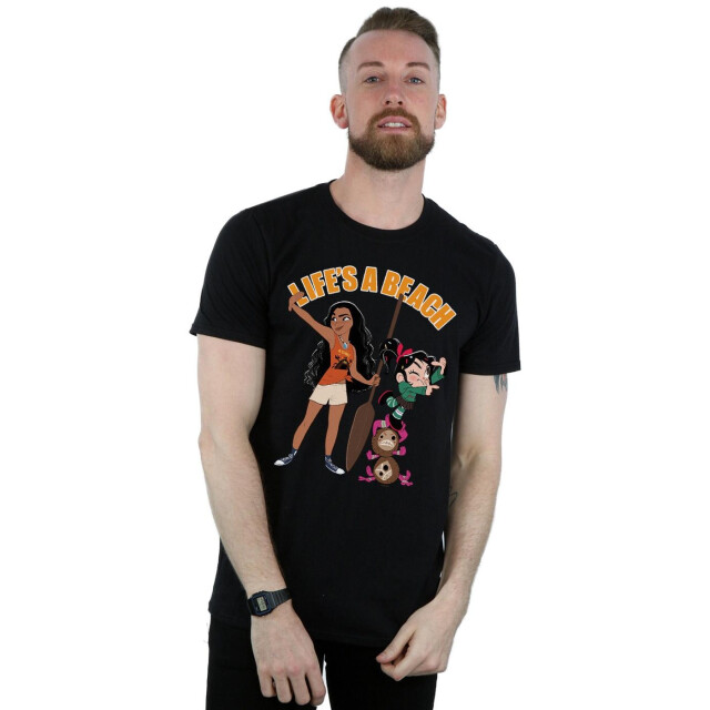 Li-cense Disney heren wreck it ralph moana en vanellope t-shirt UTBI52312_black large