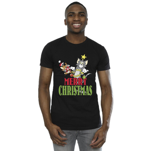 Li-cense Tom and jerry heren vrolijk kerstballen t-shirt UTBI52130_black large