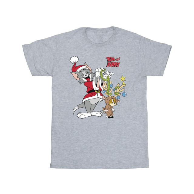Li-cense Tom & jerry heren kerstmis rendier t-shirt UTBI52132_sportsgrey large