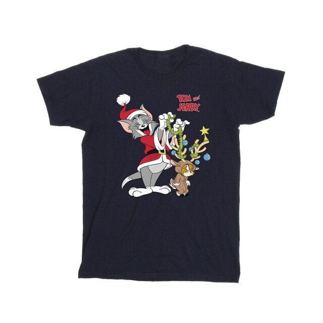 Li-cense Tom & jerry heren kerstmis rendier t-shirt UTBI52132_navyblue large
