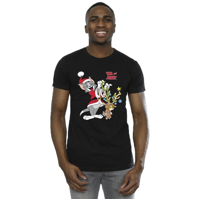 Li-cense Tom & jerry heren kerstmis rendier t-shirt UTBI52132_black large