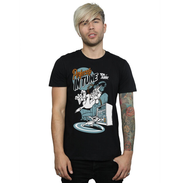 Li-cense Tom and jerry heren perfectly in tune t-shirt UTBI52113_black large