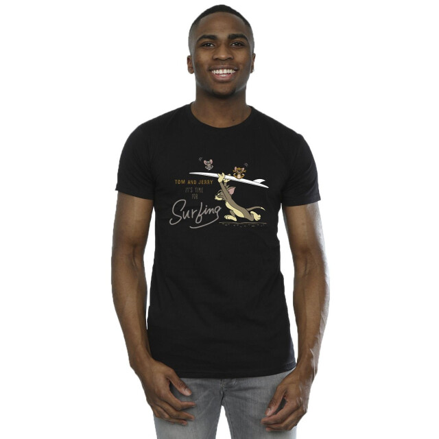 Li-cense Tom and jerry heren het is tijd om te surfen t-shirt UTBI52123_black large