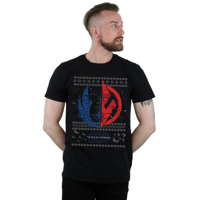 Li-cense Star wars heren the rise of skywalker kerstmis split symbol t-shirt UTBI52078_black large