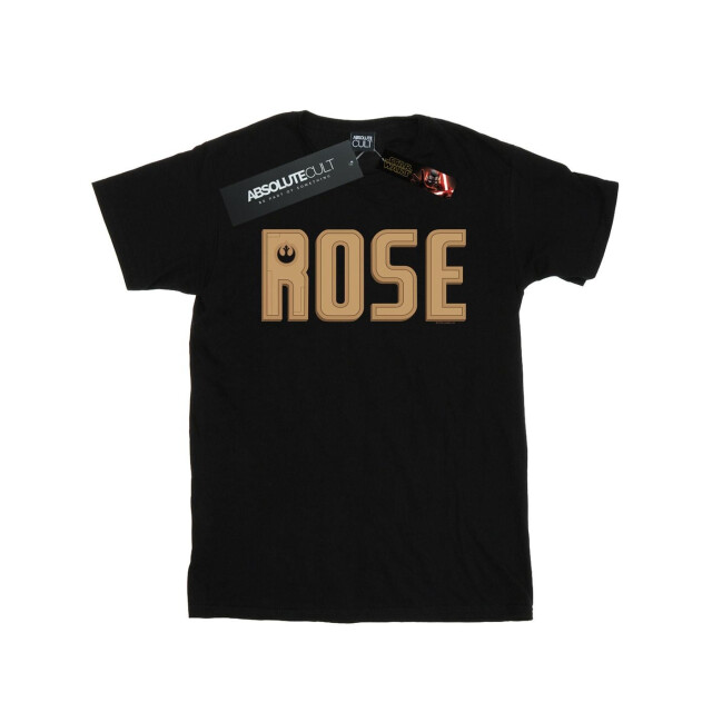 Li-cense Star wars heren the rise of skywalker rose tekst logo t-shirt UTBI52067_black large