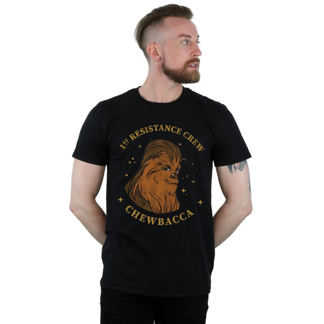 Li-cense Star wars: the rise of skywalker heren star wars the rise of skywalker chewbacca first resistance crew t-shirt UTBI52053_black large